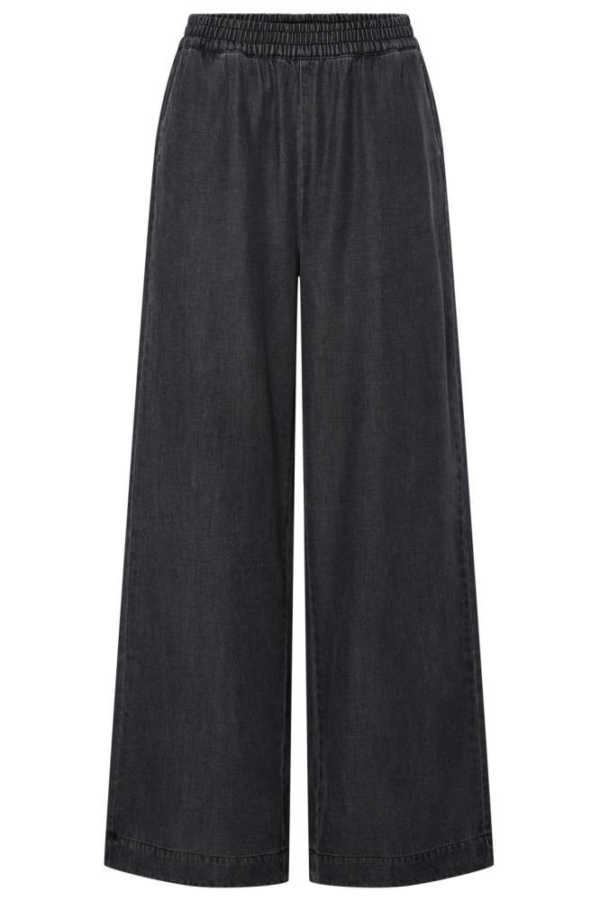 PCJASMINE HW LOOSE PULL UP DENIM PA 17159266 BLACK DENIM